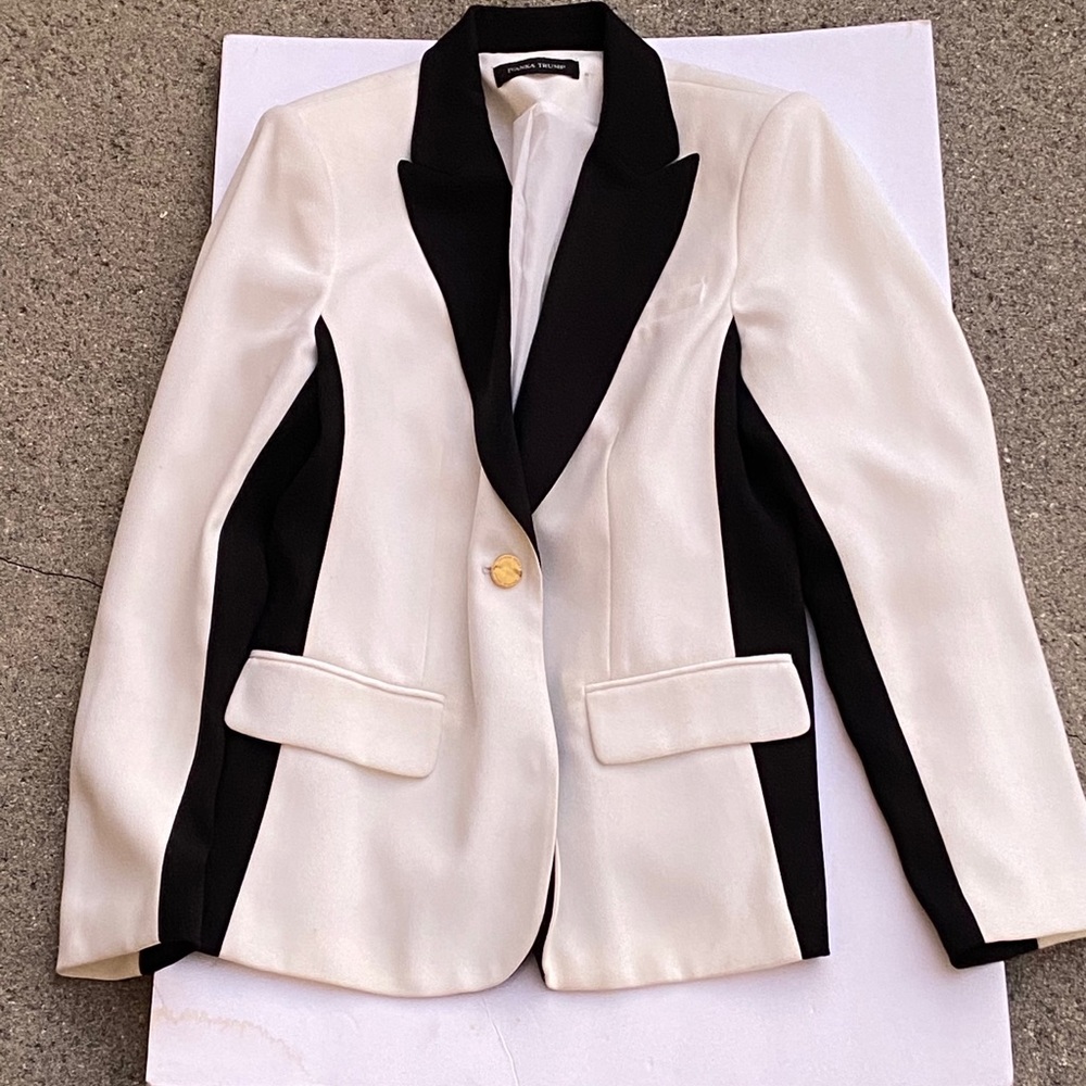 Ivanka Trump white and black suit jacket